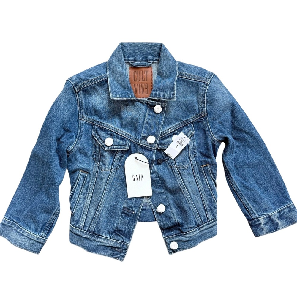 Cult Gaia x Gap Denim Jacket Kids M 8 Blue Trucker Collab 648692-00-1